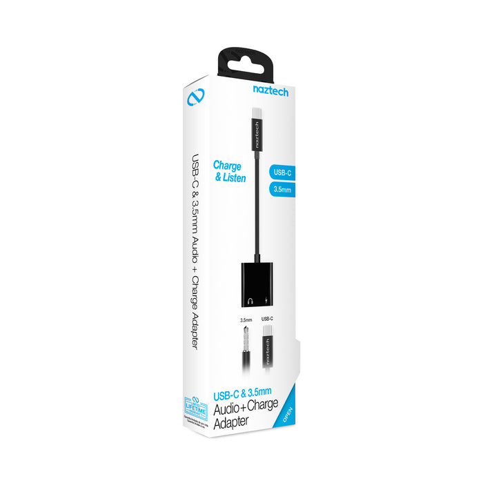 Naztech USB-C & 3.5mm Audio + Charge Adapter - Cool Stuff & Accessories