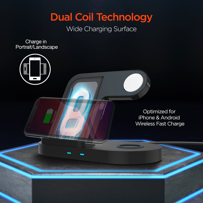 Hypergear 3 in 1 Wireless Charging Dock - Cool Stuff & Accessories