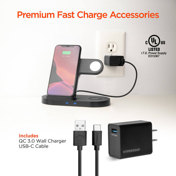Hypergear 3 in 1 Wireless Charging Dock - Cool Stuff & Accessories