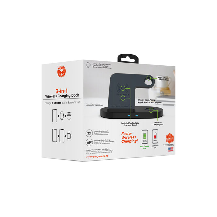 Hypergear 3 in 1 Wireless Charging Dock - Cool Stuff & Accessories