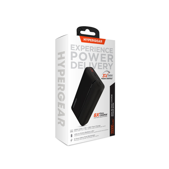 20,000mAh | Fast Charge Power Bank with 20W USB-C PD