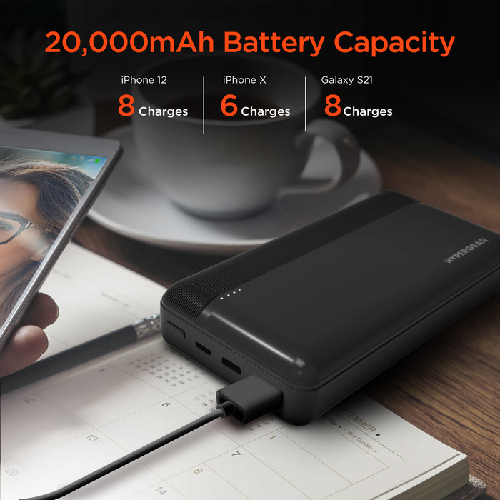 20,000mAh | Fast Charge Power Bank with 20W USB-C PD