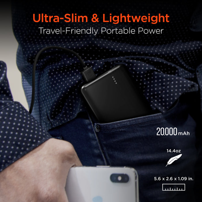 20,000mAh | Fast Charge Power Bank with 20W USB-C PD