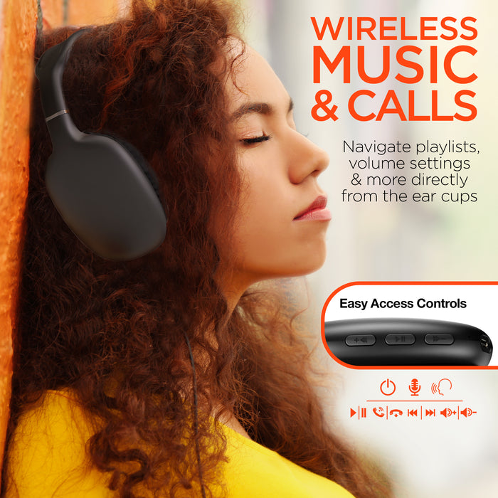 HyperGear VIBE Wireless Headphones Black