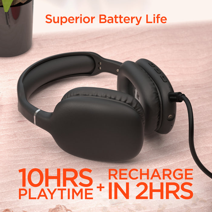 HyperGear VIBE Wireless Headphones Black
