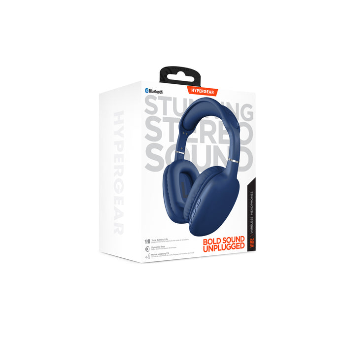HyperGear VIBE Wireless Headphones Blue