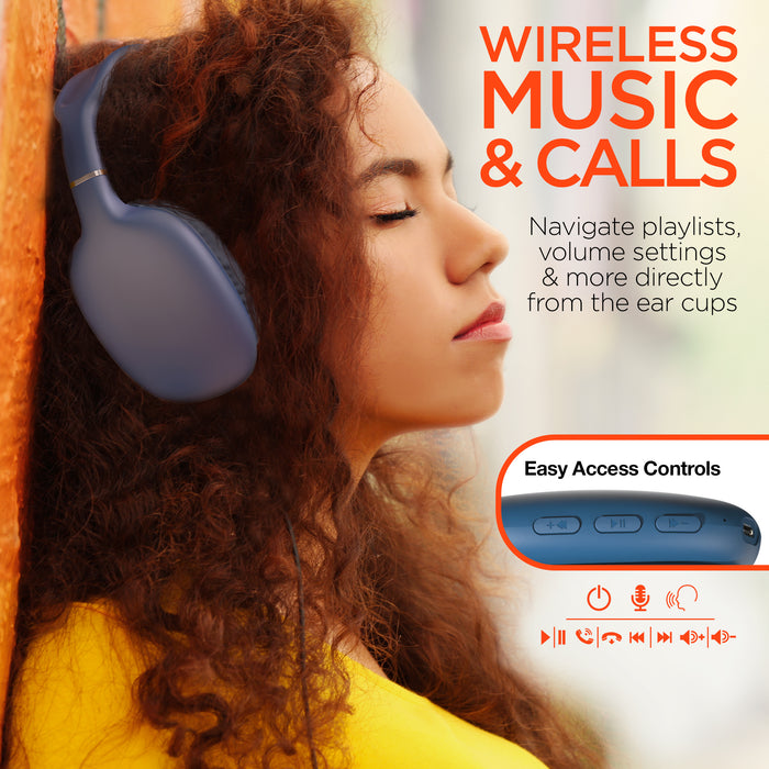 HyperGear VIBE Wireless Headphones Blue