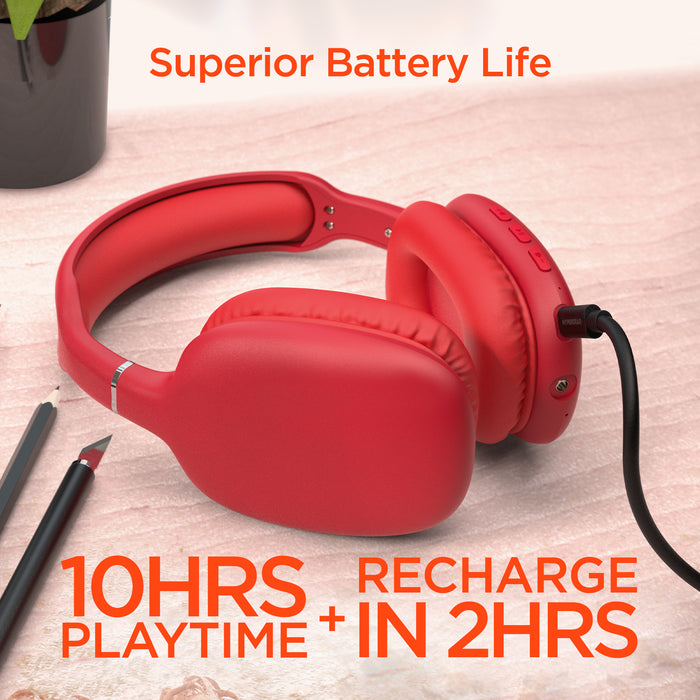 HyperGear VIBE Wireless Headphones Red