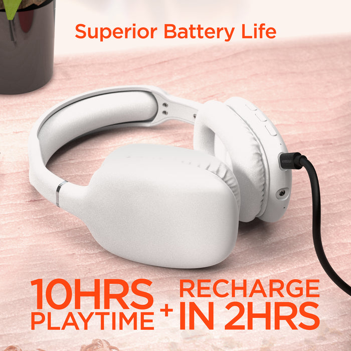 HyperGear VIBE Wireless Headphones White