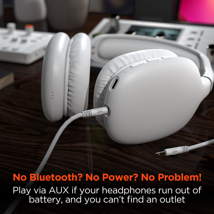 HyperGear VIBE Wireless Headphones White