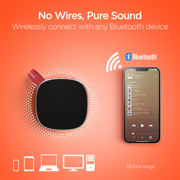 HyperGear Fabrix Mini Wireless Portable Speaker/Red