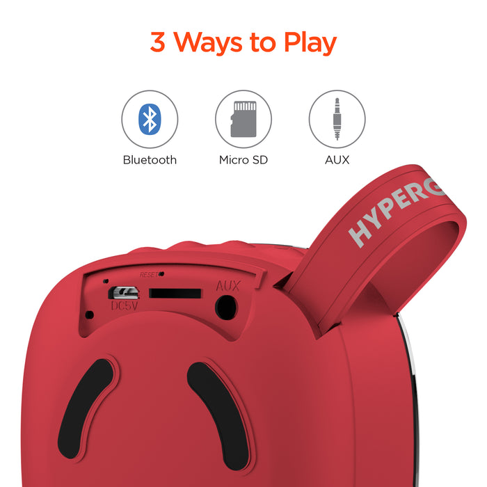 HyperGear Fabrix Mini Wireless Portable Speaker/Red