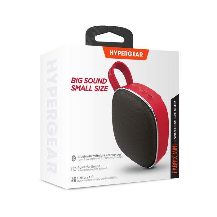 HyperGear Fabrix Mini Wireless Portable Speaker/Red