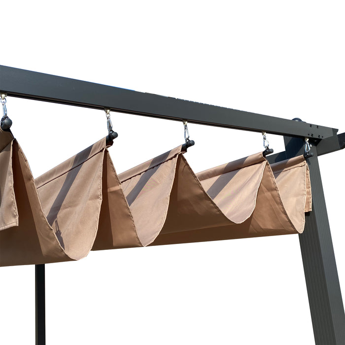 13 x 10 Ft Outdoor Pergola With Canopy/Beige