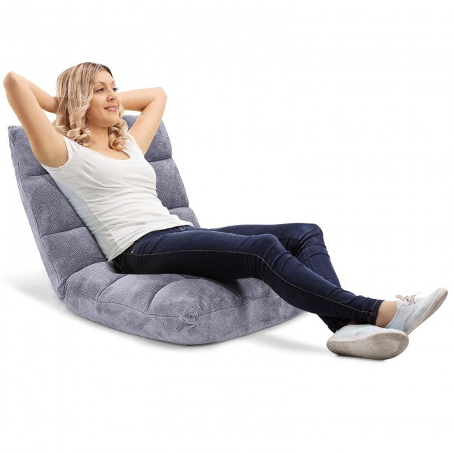 14 Position Adjustable Cushioned Floor Chair/Grey