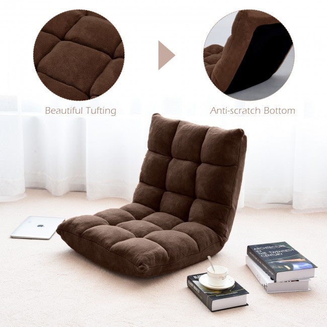 14 Position Adjustable Cushioned Floor Chair/Coffee