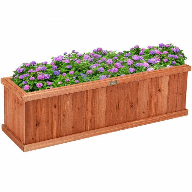 3 Feet x 3 Inch Wooden Decorative Planter Box/Brown