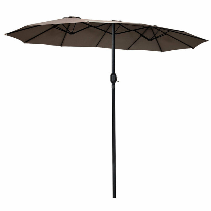 15 ft Double-Sided Outdoor Patio Umbrella with Crank without Base - Cool Stuff & Accessories
