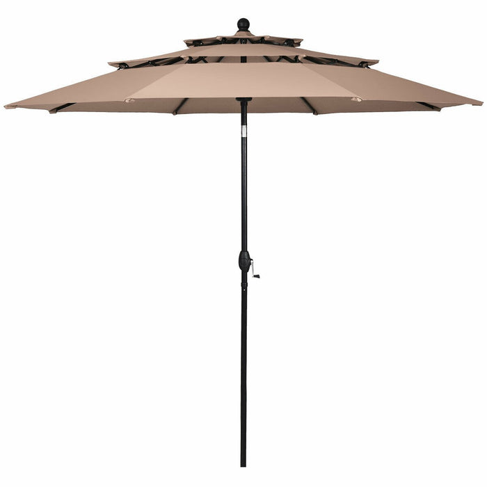 10ft 3 Tier Outdoor Patio Umbrella with Double Vented - Cool Stuff & Accessories
