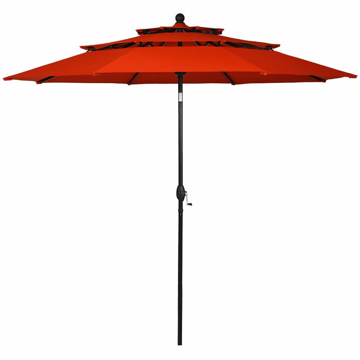 10ft 3 Tier Outdoor Patio Umbrella with Double Vented - Cool Stuff & Accessories