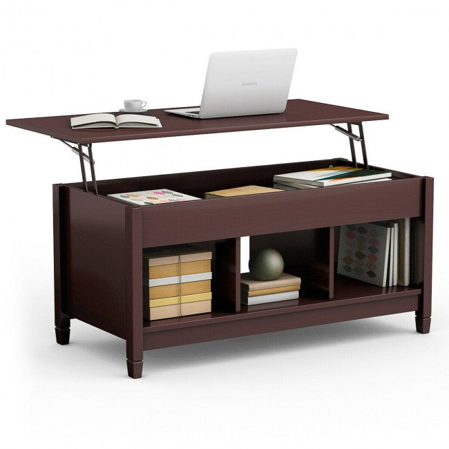 Lift Top Coffee Table with Hidden Storage Compartment/Coffee