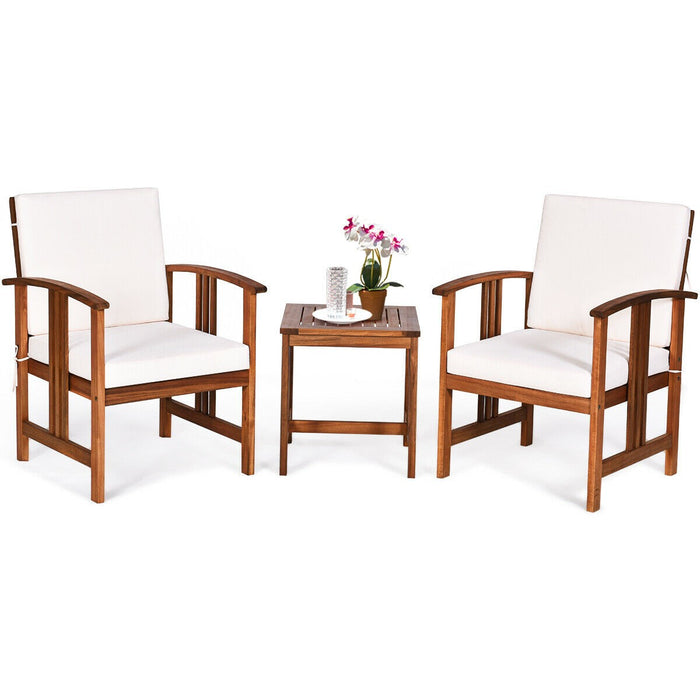 3PC Solid Wood Outdoor Patio Sofa Furniture Set - Cool Stuff & Accessories