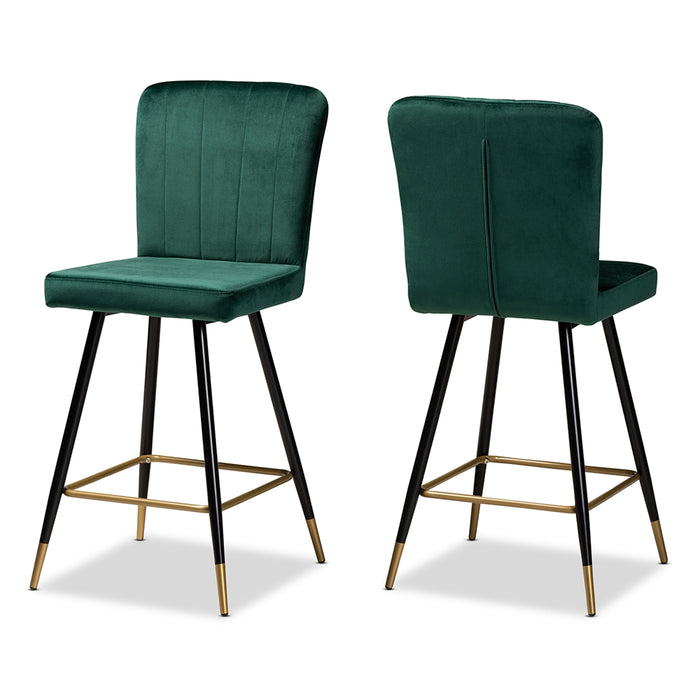 Preston 2-Piece Bar Stool Set/Emerald Green - Cool Stuff & Accessories