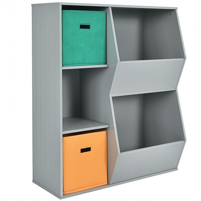 Kids Toy Storage Cabinet Shelf Organizer/Grey