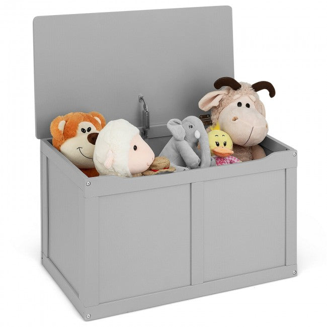 Wooden Chest Organizer Toy Storage Box/Grey