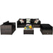 6 Pcs Patio Rattan Sectional Cushion Furniture Set - Cool Stuff & Accessories