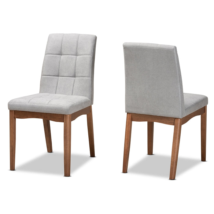 Tara 2 Piece Dining Chair Set/Light Grey - Cool Stuff & Accessories