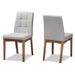 Tara 2 Piece Dining Chair Set/Light Grey - Cool Stuff & Accessories