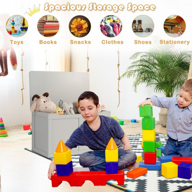 Wooden Chest Organizer Toy Storage Box/Grey