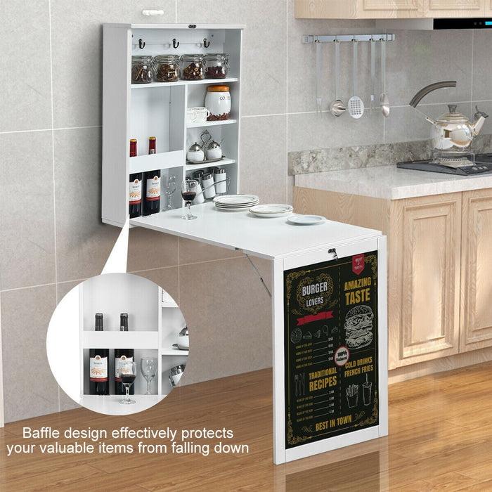 Convertible Wall Mounted Table with A Chalkboard/White - Cool Stuff & Accessories