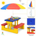 Kids Picnic Folding Table and Bench with Umbrella/ Yellow - Cool Stuff & Accessories