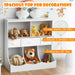 Freestanding Combo Cubby Bin Storage Organizer Unit W/3 Baskets/ White - Cool Stuff & Accessories