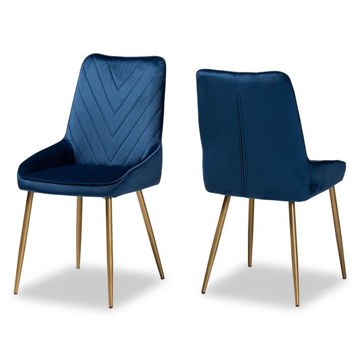 Priscilla 2 Piece Dining Chair Set/Navy - Cool Stuff & Accessories