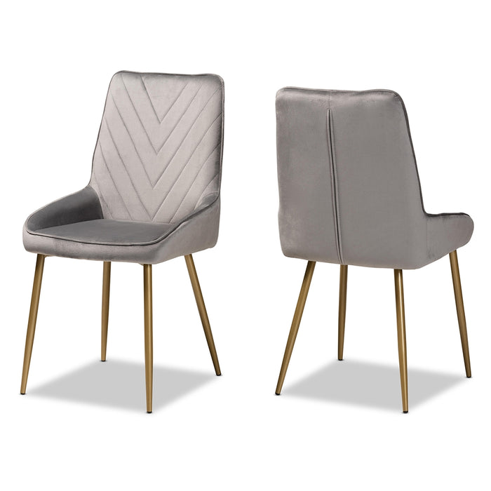 Priscilla 2 Piece Dining Chair Set/Grey - Cool Stuff & Accessories