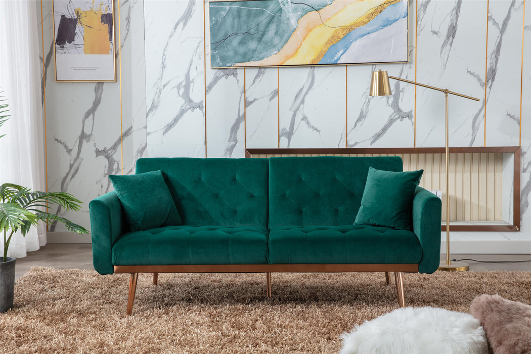 Kent Velvet Sofa/ Green