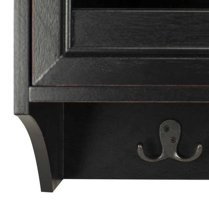Leon Hanging 3 Drawer Wall Rack/ Black