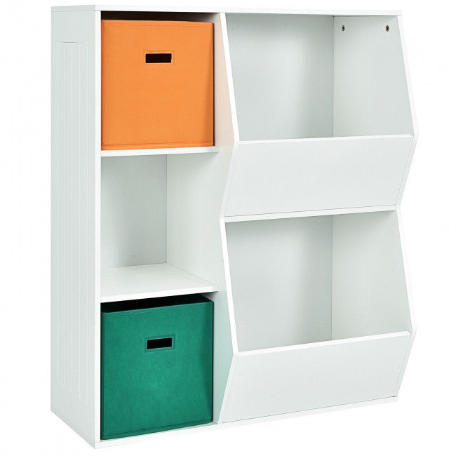Kids Toy Storage Cabinet Shelf Organizer/White