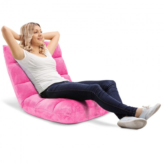 14 Position Adjustable Cushioned Floor Chair/Pink