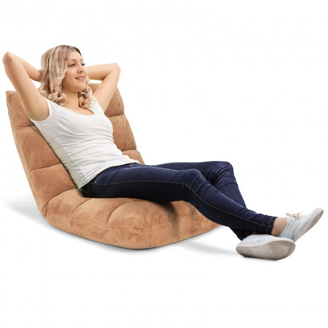 14 Position Adjustable Cushioned Floor Chair/Beige