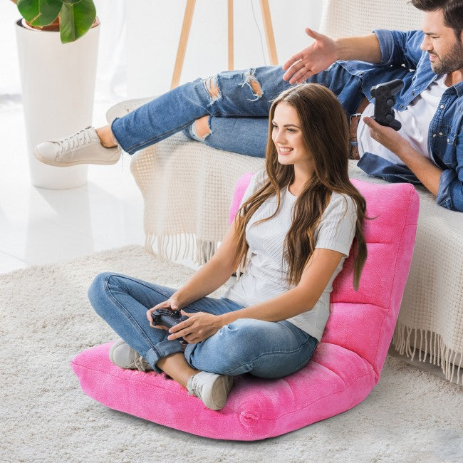 14 Position Adjustable Cushioned Floor Chair/Pink
