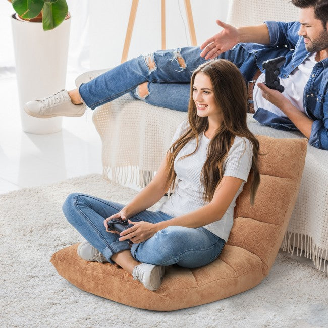 14 Position Adjustable Cushioned Floor Chair/Beige