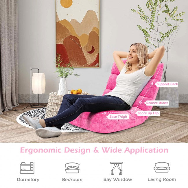 14 Position Adjustable Cushioned Floor Chair/Pink