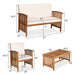 4PCS Patio Solid Wood Furniture Set - Cool Stuff & Accessories