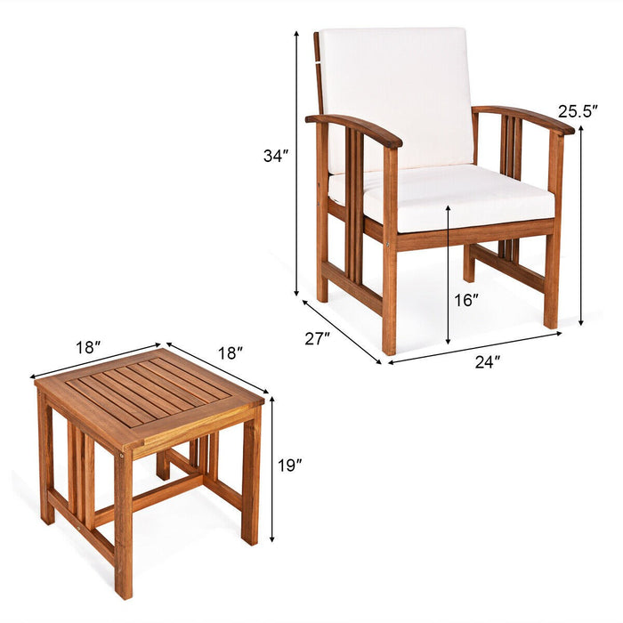 3PC Solid Wood Outdoor Patio Sofa Furniture Set - Cool Stuff & Accessories