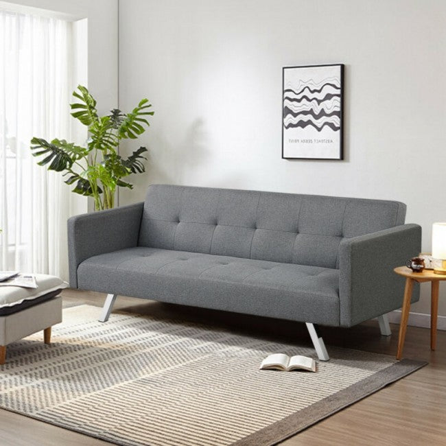 Convertible Futon Sofa Bed/Grey