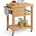 Bamboo Kitchen Cart with Drawers - Cool Stuff & Accessories